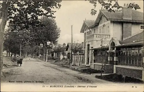 Ak Morcenx Landes, Avenue d'Onesse, Straßenansicht, Wohnhäuser