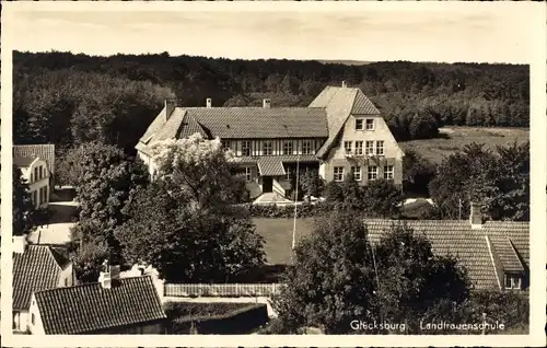 Ak Glücksburg in Schleswig Holstein, Ortspartie bei der Landfrauenschule