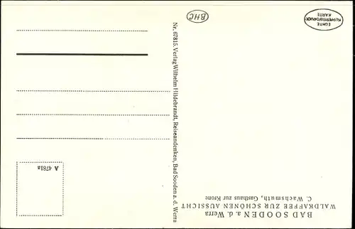 Ak Bad Sooden Allendorf Hessen, Waldkaffee zur schönen Aussicht, C. Wachsmuth, Gasthof zur Krone
