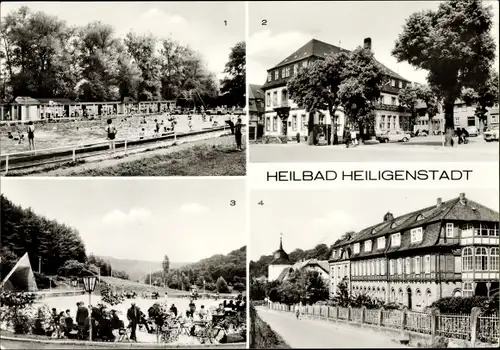 Ak Heilbad Heiligenstadt Eichsfeld Thüringen, Schwimmbad, Rathaus, Naherholungszentrum Neun Brunnen