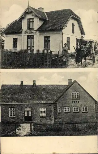 Ak Voßhöhlen Todesfelde in Schleswig Holstein, Kolonialwaren von Herm. Lentföhr