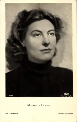 Ak Schauspielerin Marianne Hoppe, Portrait, Tobis