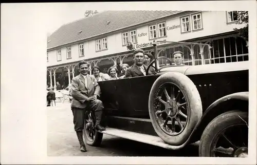 Foto Ak Alexisbad Harzgerode am Harz, Autotour, Cafe Goldenen Rose