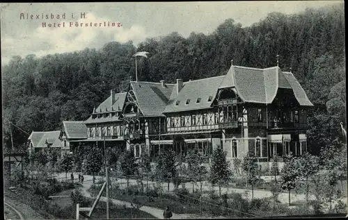 Ak Alexisbad Harzgerode am Harz, Blick auf das Hotel Försterling