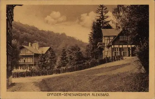Ak Alexisbad Harzgerode am Harz, Blick auf das Offizier Geneseungsheim