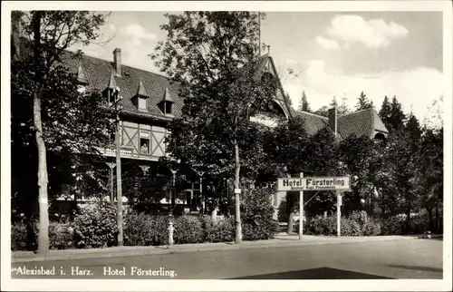 Ak Alexisbad Harzgerode am Harz, Blick auf das Hotel Försterling, Inh. H. Frommann