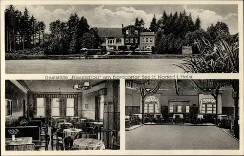 Ak Bordesholm in Schleswig Holstein, Gaststätte Kiaufschou, Inh. R. Harder, Bordorfer See