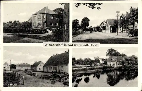 Ak Wiemersdorf in Schleswig Holstein, Stadtansichten, Siedlung, Straßenpartie