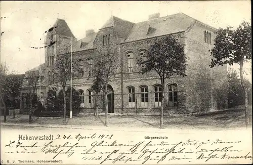 Ak Hohenwestedt in Schleswig Holstein, Blick auf die Bürgerschule