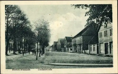 Ak Hohenwestedt in Schleswig Holstein, Partie in der Lindenstraße, Geschäft Martens