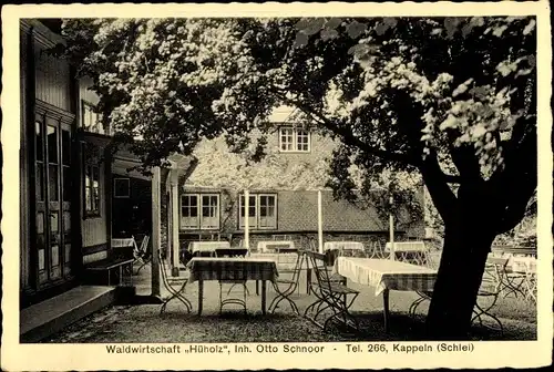 Ak Kappeln an der Schlei, Waldwirtschaft Hüholz, Inh. Otto Schnoor