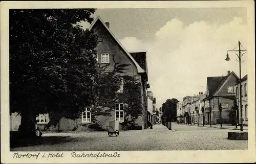 Ak Nortorf in Schleswig Holstein, Blick in die Bahnhofstraße