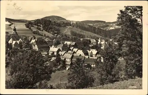 Ak Lauenstein Ludwigsstadt in Oberfranken, Blick auf den Ort mit Umgebung