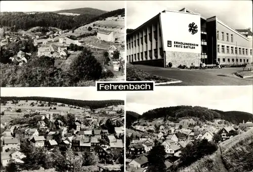 Ak Fehrenbach Masserberg im Thüringer Schiefergebirge, Ort mit Umgebung, Erholungsheim Fritz Sattler