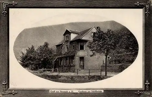 Präge Passepartout Ak Neustadt an der Weinstraße, Gasthaus zur Schiffbrücke