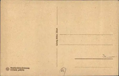 Steindruck Ak Lübeck in Schleswig Holstein, Blick auf das Rathaus