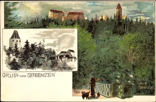 Künstler Litho Rosenberger, Seebenstein in Niederösterreich, Schloss, Förster im Schlosspark