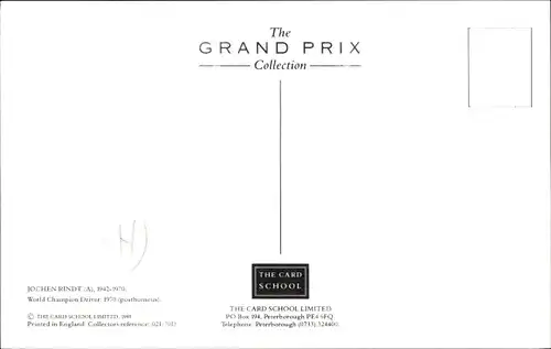 Ak Rennfahrer Jochen Rindt, Portrait, Grand Prix, Formel 1 Pilot