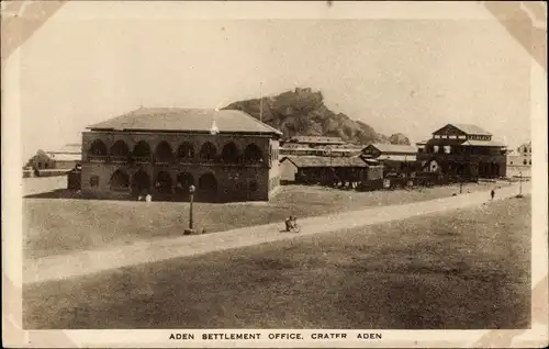 Ak Aden Jemen, Settlement Office, Crater, Teilansicht der Stadt