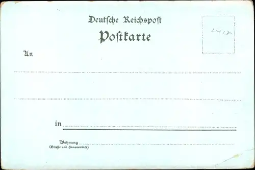 Mondschein Litho Gremsmühlen Malente in Ostholstein, Partie am Dieksee, Holm, Panorama vom Ort