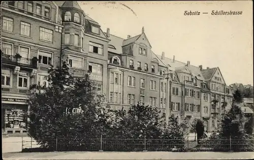 Ak Sebnitz in Sachsen, Blick in die Schillerstraße