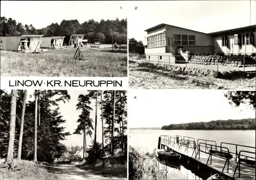Ak Linow Rheinsberg in Brandenburg, Bungalowsiedlung Warenthin, Ferienlager VEB Erich Weinert