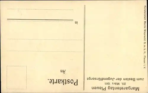 Künstler Ak Enders, A., Plauen im Vogtland, Margaretentag 1911, Pferd