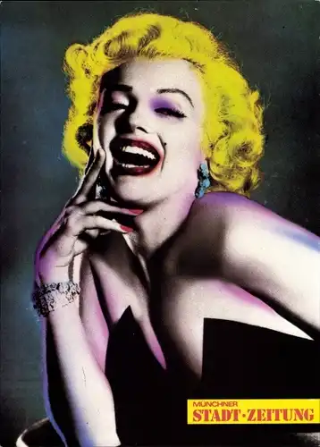 Künstler Ak Schauspielerin Marilyn Monroe, Titelseite der Münchner Stadt Zeitung
