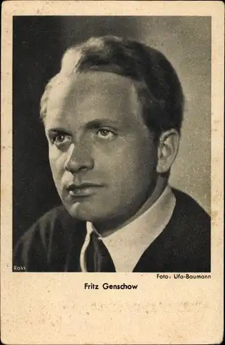 Ak Schauspieler Fritz Genschow, Portrait, Ross Verlag 