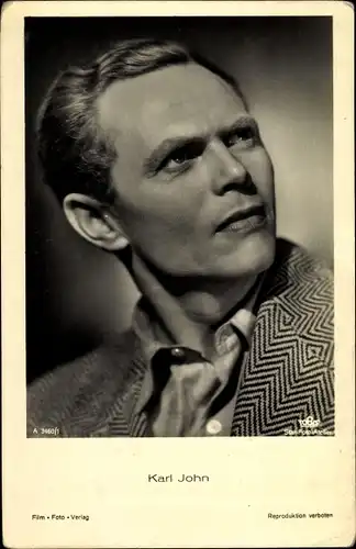 Ak Schauspieler Karl John, Portrait, Tobis Film