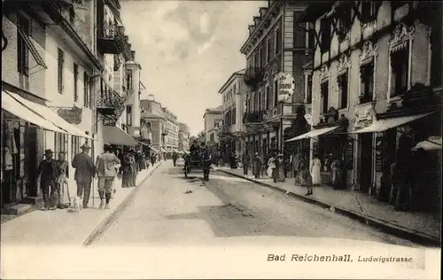 Ak Bad Reichenhall in Oberbayern, Ludwigstraße, Café Konditorei