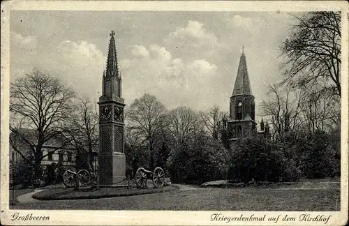 Ak Großbeeren Brandenburg, Kriegerdenkmal auf dem Kirchhof