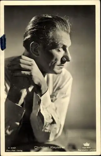 Ak Schauspieler Friedrich Kayssler, Portrait, Profilansicht, Tobis Film