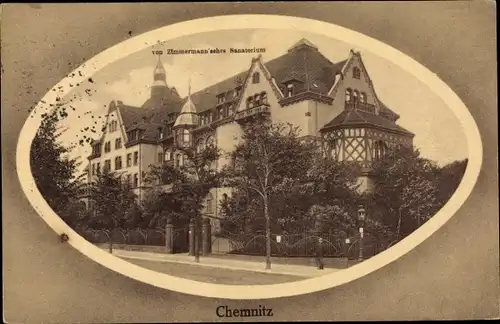 Ak Chemnitz in Sachsen, schöne Detailansicht