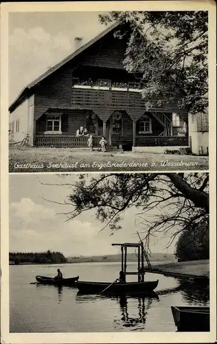 Ak Rott in Oberbayern, Gasthaus Seehäusl am Engelsriedersee