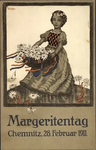 Künstler Ak Terstegen, Chemnitz in Sachsen, Margeritentag am 28. Februar 1911