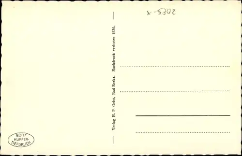 Ak Bad Berka in Thüringen, schöne Detailansicht