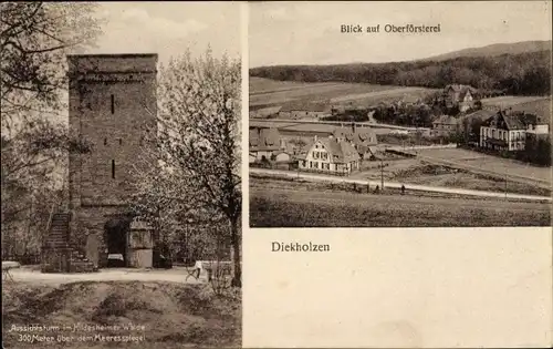 Ak Diekholzen in Niedersachsen, Oberförsterei, Aussichtsturm, Wirtschaft Hermann Borgmann