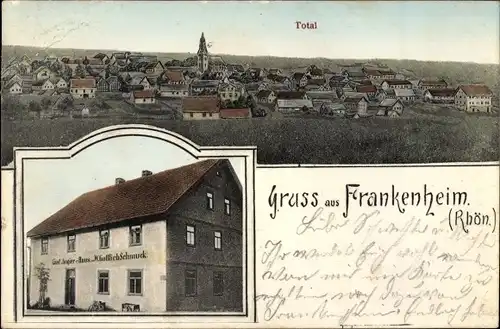 Ak Frankenheim Rhön Thüringen, Totalansicht, Gast- und Logierhaus W. Gottlieb Schmuck