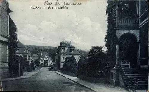 Ak Kusel am Kuselbach Rheinland Pfalz, Partie in der Gartenstraße