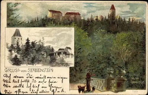 Künstler Litho Rosenberger, Seebenstein in Niederösterreich, Schloss, Förster im Schlosspark