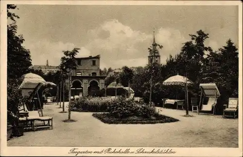 Ak Friedrichroda im Thüringer Wald, Hotel Lange, Zimmermann, Teegarten, Ruhehalle, Schaukelstühlen