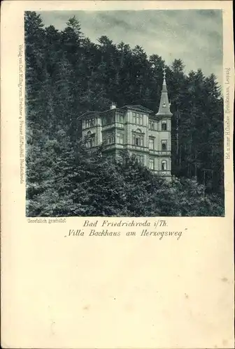 Ak Friedrichroda im Thüringer Wald, Villa Backhaus am Herzogsweg