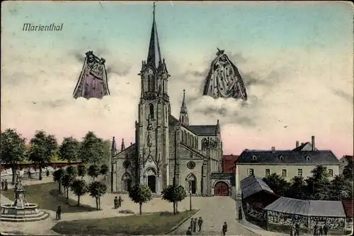 Ak Marienthal Haguenau Hagenau Elsass Bas Rhin, Kloster, Kirche, Gnadenbild
