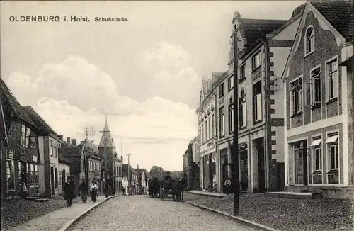 Ak Oldenburg in Holstein in Ostholstein, Partie in der Schuhstraße