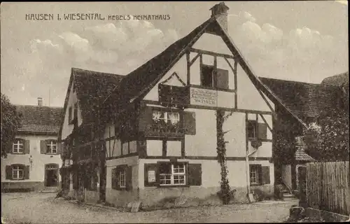 Ak Hausen im Wiesental in Baden Württemberg, Hebels Heimathaus