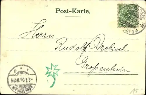 Litho Dresden, Wanderausstellung der deutschen Landwirtschaftsgesellschaft 1898, Kuh