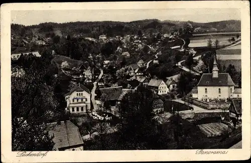 Ak Lückendorf Oybin in Sachsen, Panoramablick auf die Stadt, Gasthof 