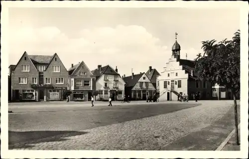 Ak Lingen im Emsland Niedersachsen, Partie am Marktplatz, Färberei, Gasthof Deeters, H. Grönemeyer