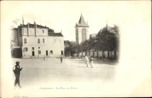 Ak Constantine Algerien, Vue de la Place du Palais
